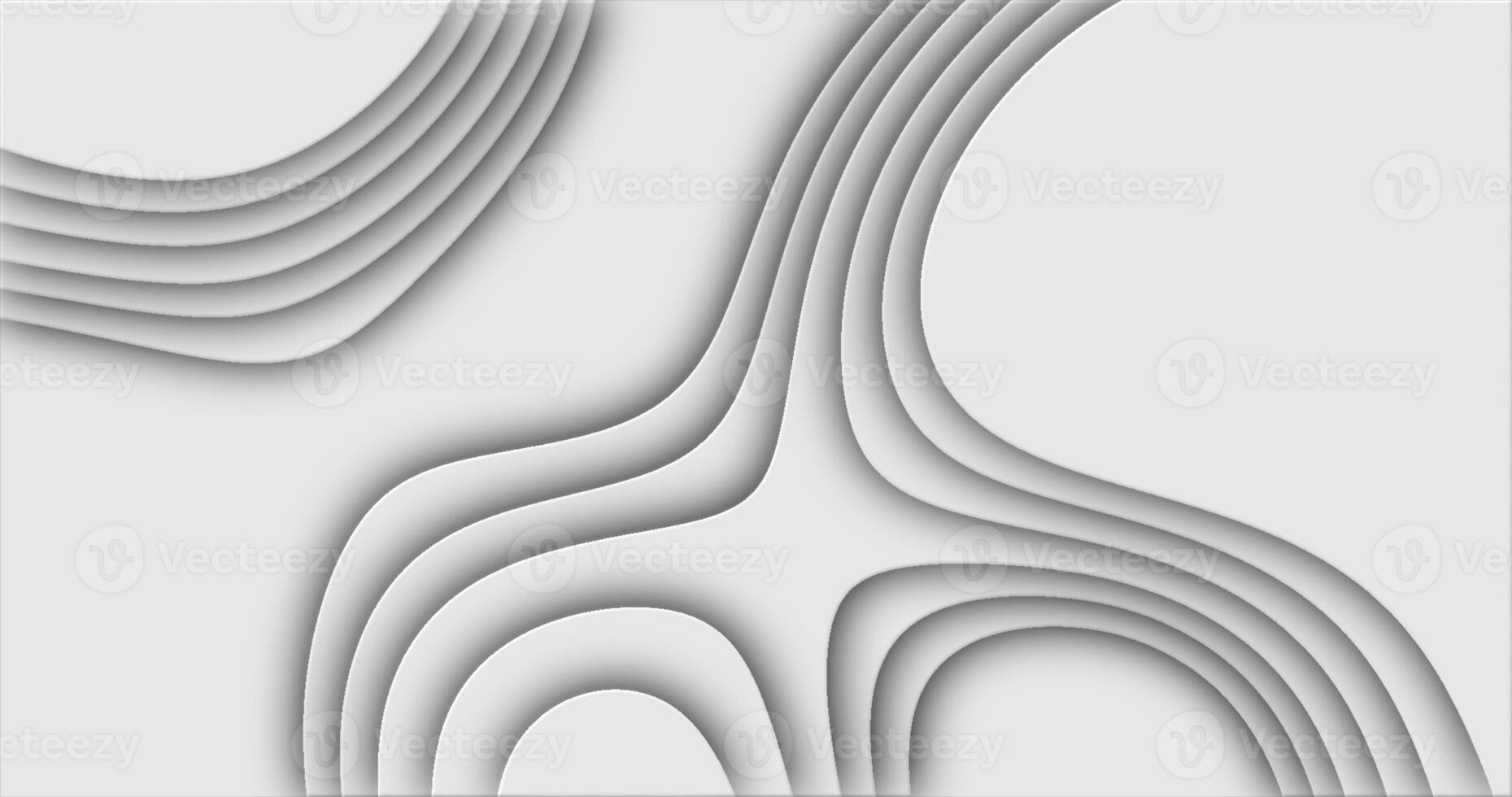 White cut curve abstract background pattern of lines and waves photo