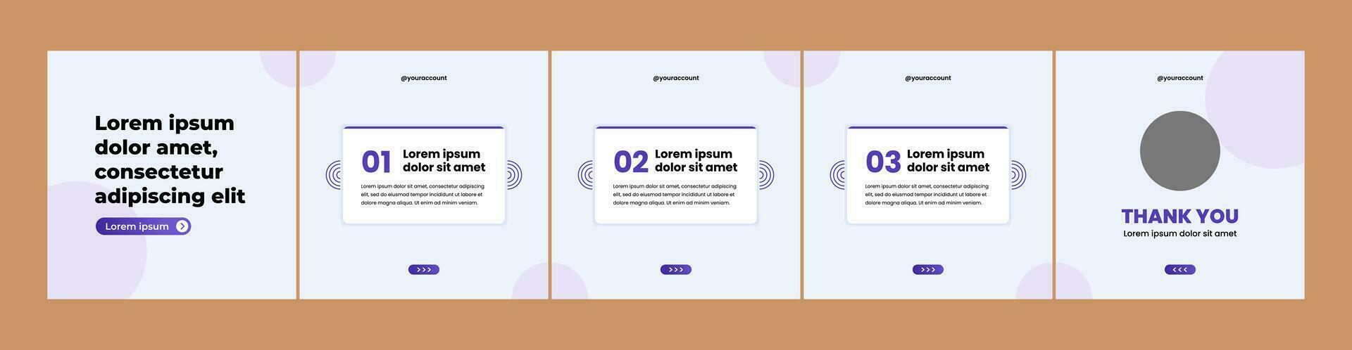 editable carousel slide template for social media post vector