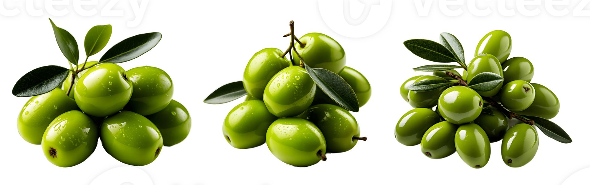 olive fruit isolated on transparent background ,olives isolated cut out