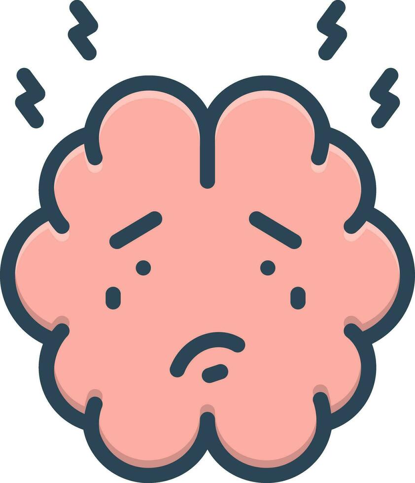 color icon for anxiety vector