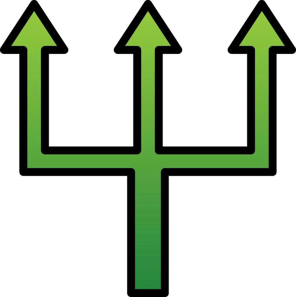 Triple Arrows Vector Icon Design