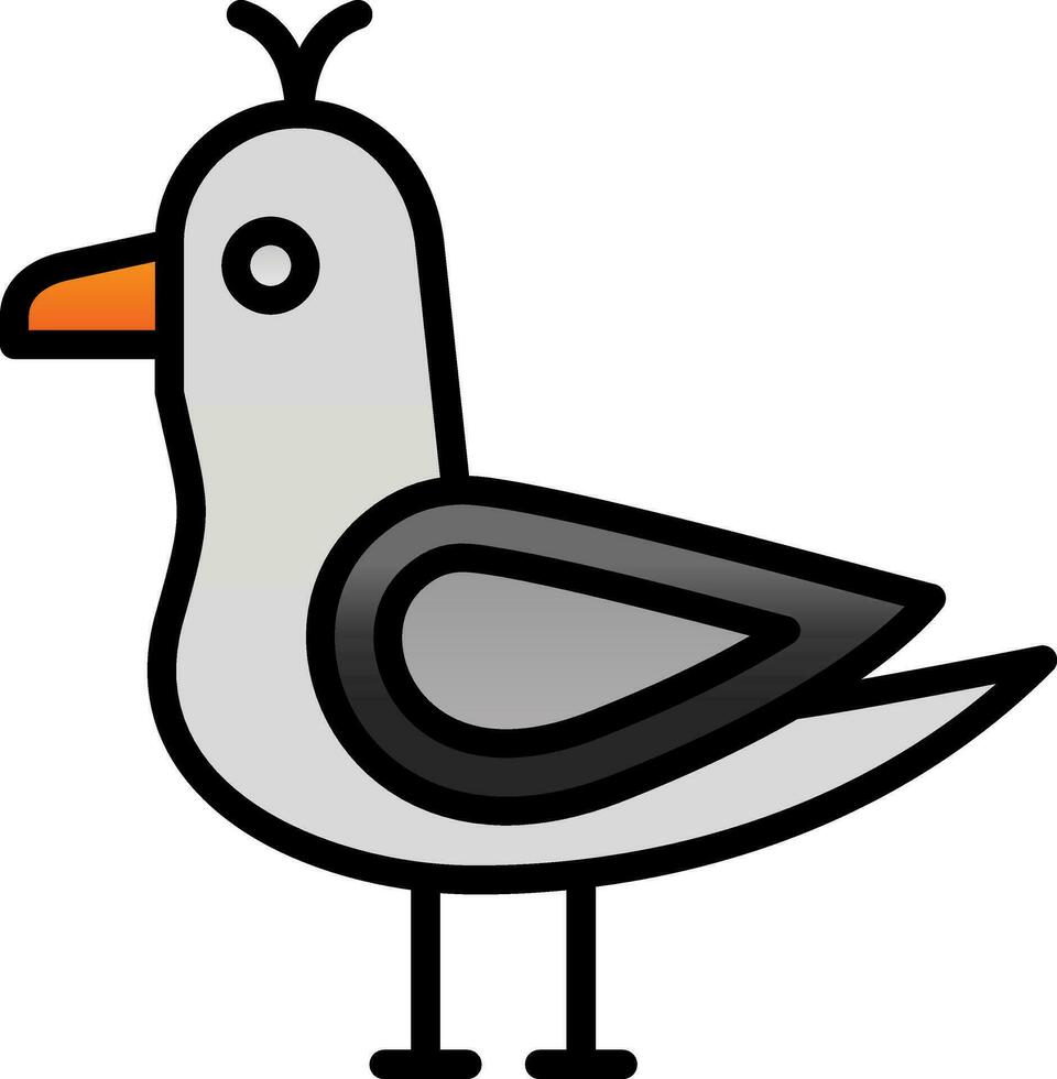 Seagull Vector Icon Design