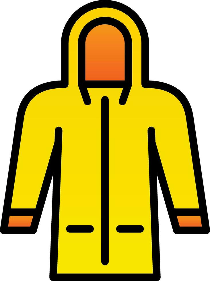 Raincoat Vector Icon Design