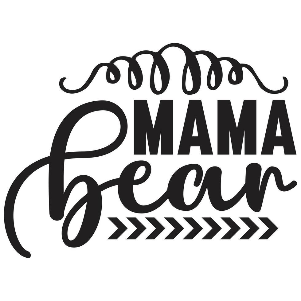 mama bear design vector