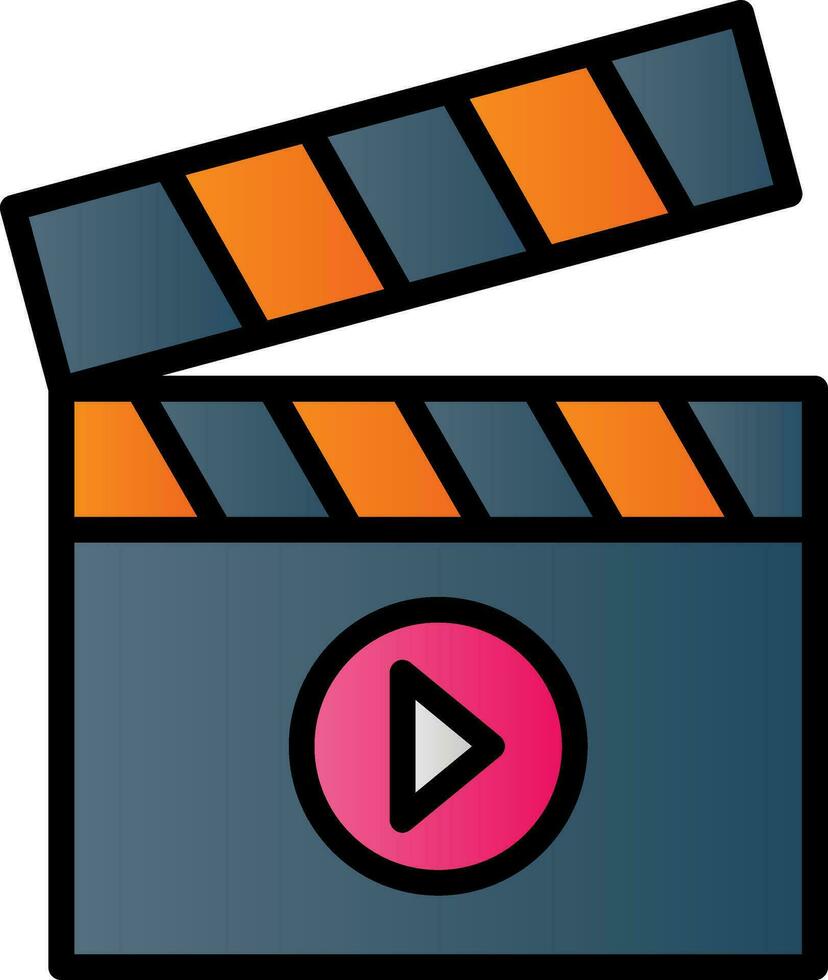 Clapperboard Vector Icon Design