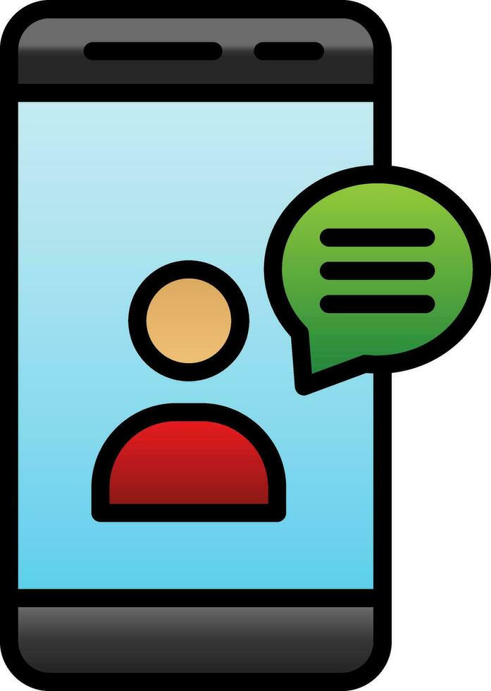 Online CHat Vector Icon Design