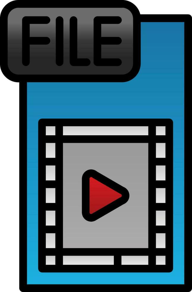 Video FIle Vector Icon Design