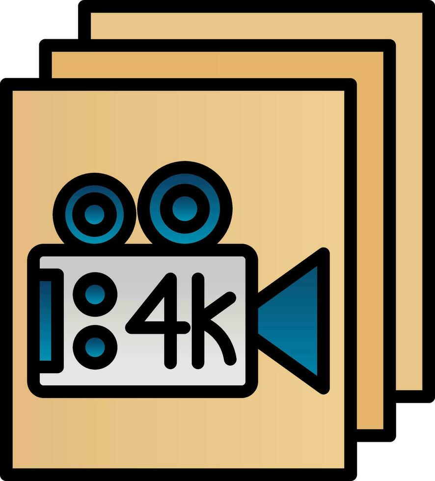 Video Film Vector Icon Design