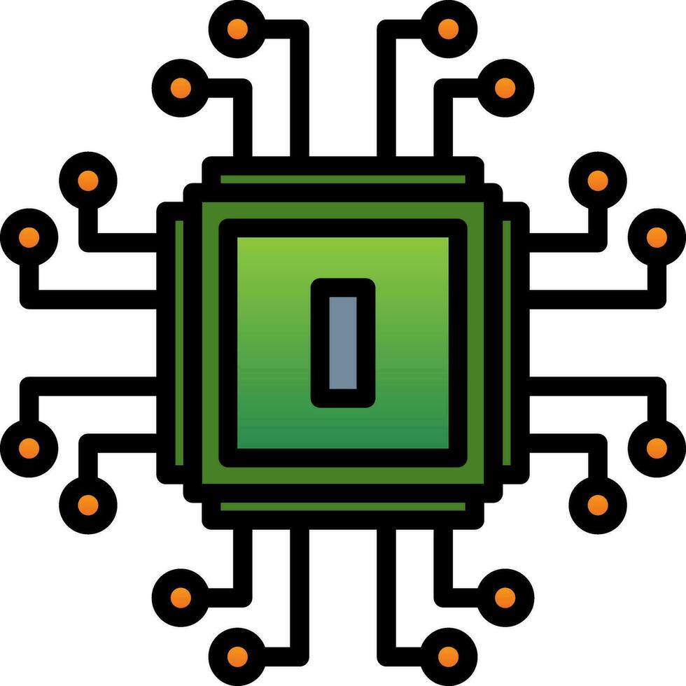 diseño de icono de vector de microchip