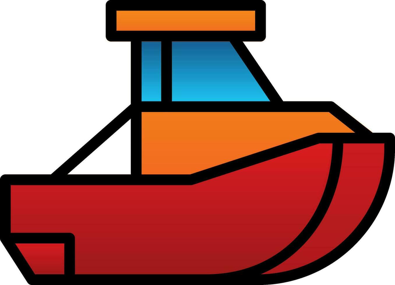 Toy Boat Vector Icon Design