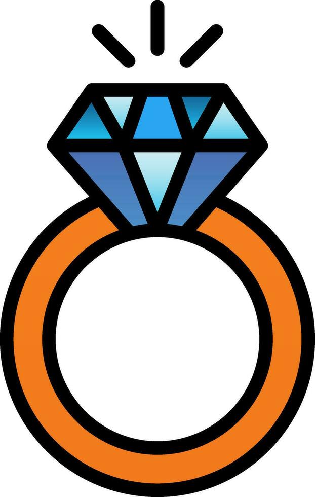 diseño de icono de vector de anillo de diamante