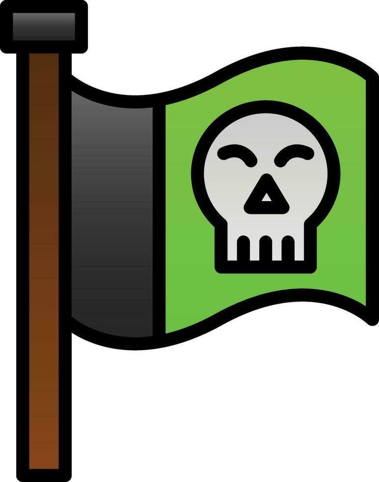 diseño de icono de vector de bandera pirata