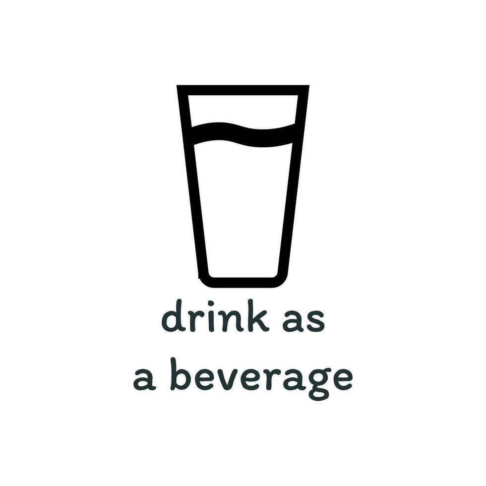 Glass and drink icon. This product can be used as a beverage. vector