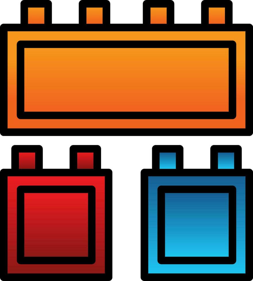 Blocks Vector Icon Design