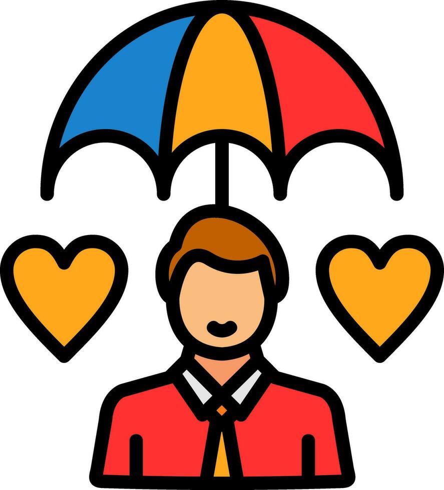 Life Insurance Vector Icon Design