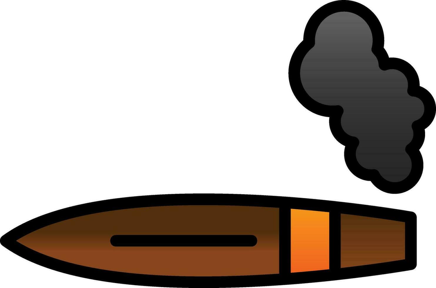 Cigar Vector Icon Design