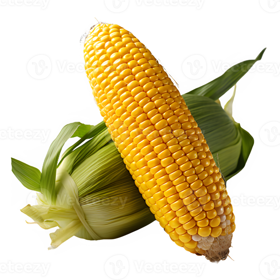 corn isolated on transparent background cut out ,corn cobs png ,generative ai