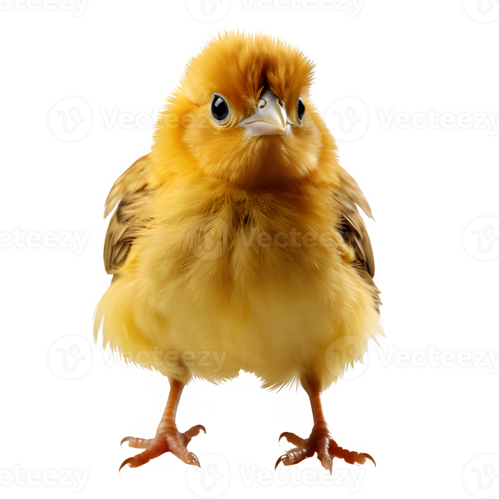 yellow chick isolated on transparent background ,cute chick cut out ,generative ai png