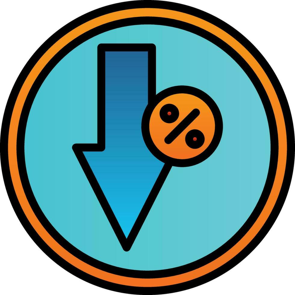 Down Vector Icon Design