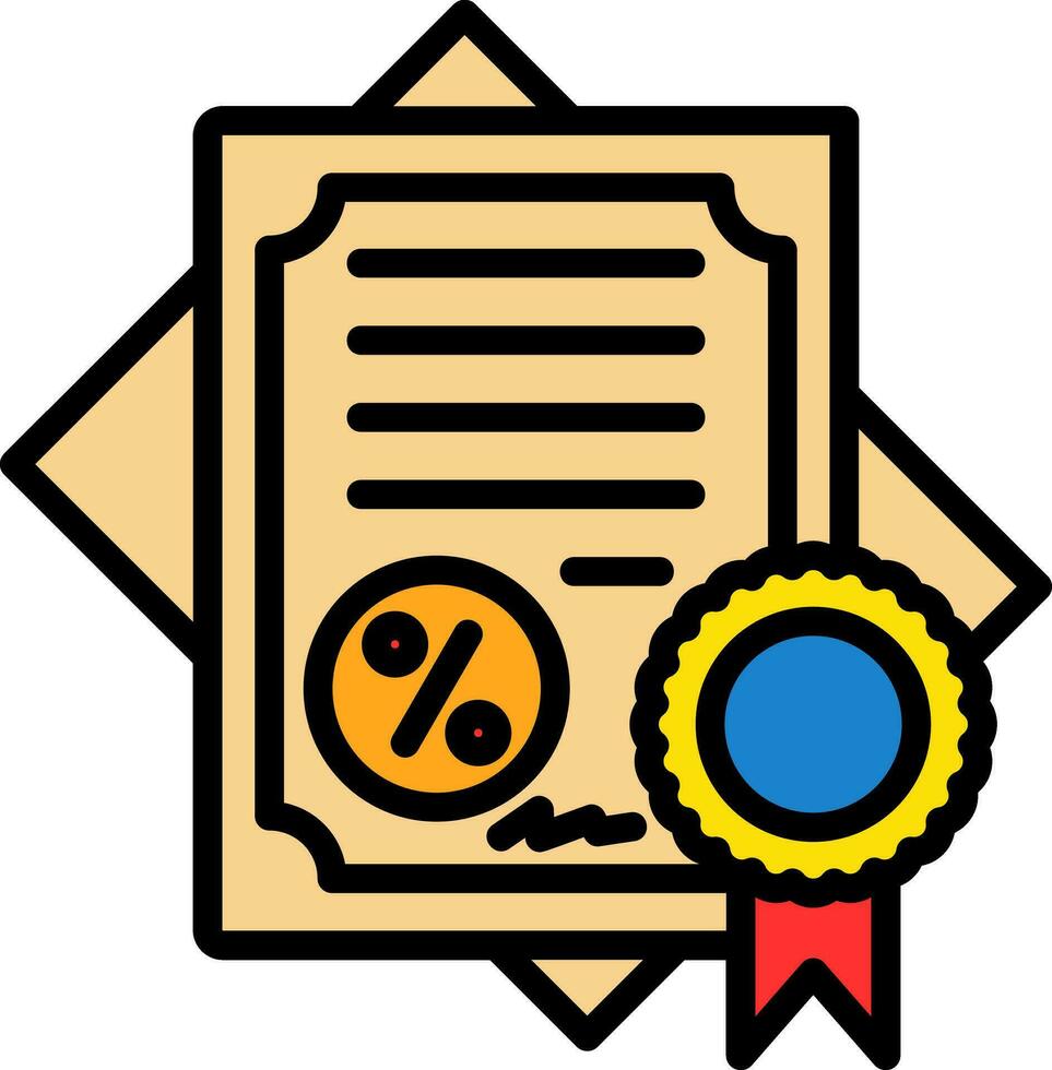 Certificate Vector Icon Design