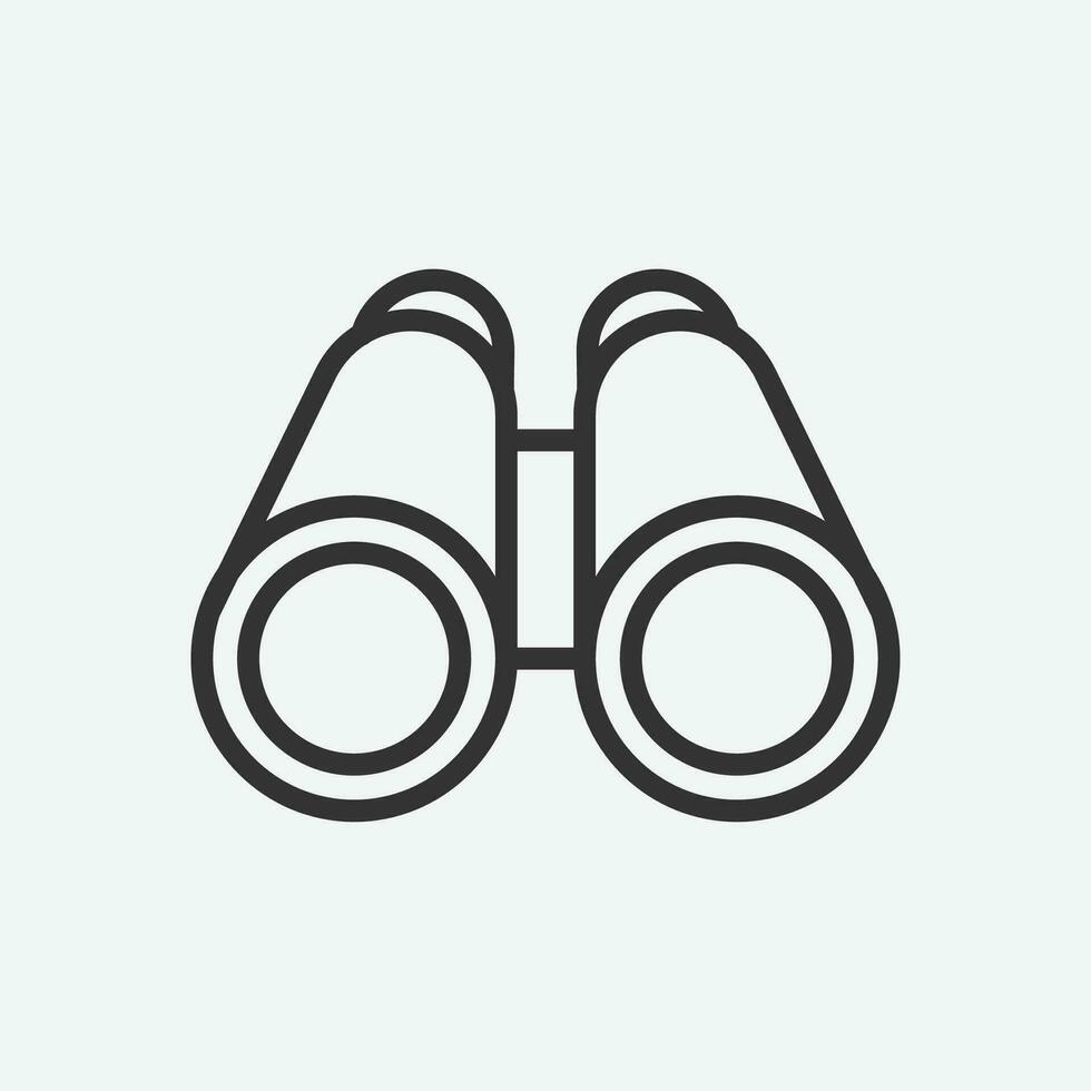 Binoculars icon vector. Linear style sign for mobile concept and web design vector