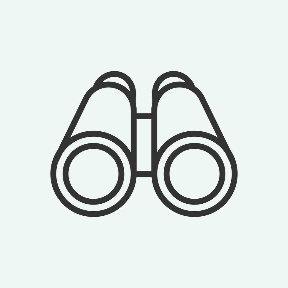 Binoculars icon vector. Linear style sign for mobile concept and web design vector