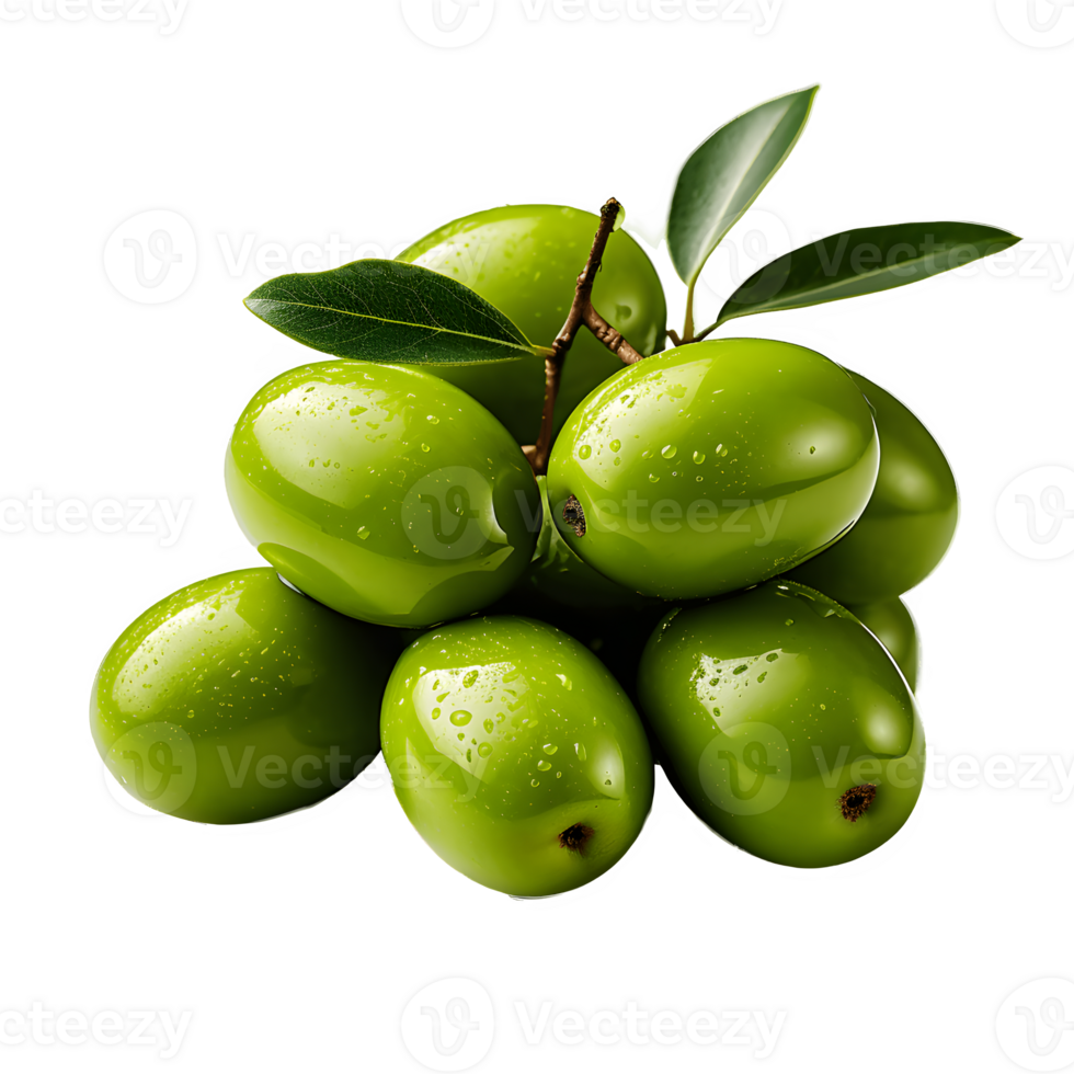 olive fruit isolated on transparent background ,olives isolated cut out
