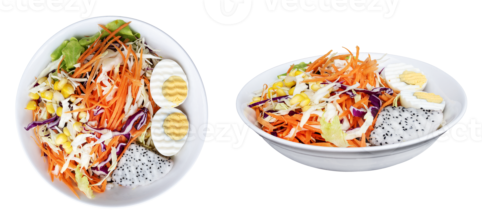 Colorful vegetable salad in dish png