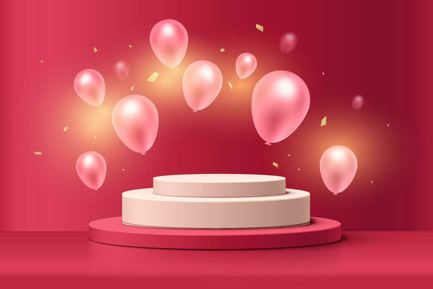 3d podium background Product display show. Luxury 3d rendering of podium for product presentation. vector