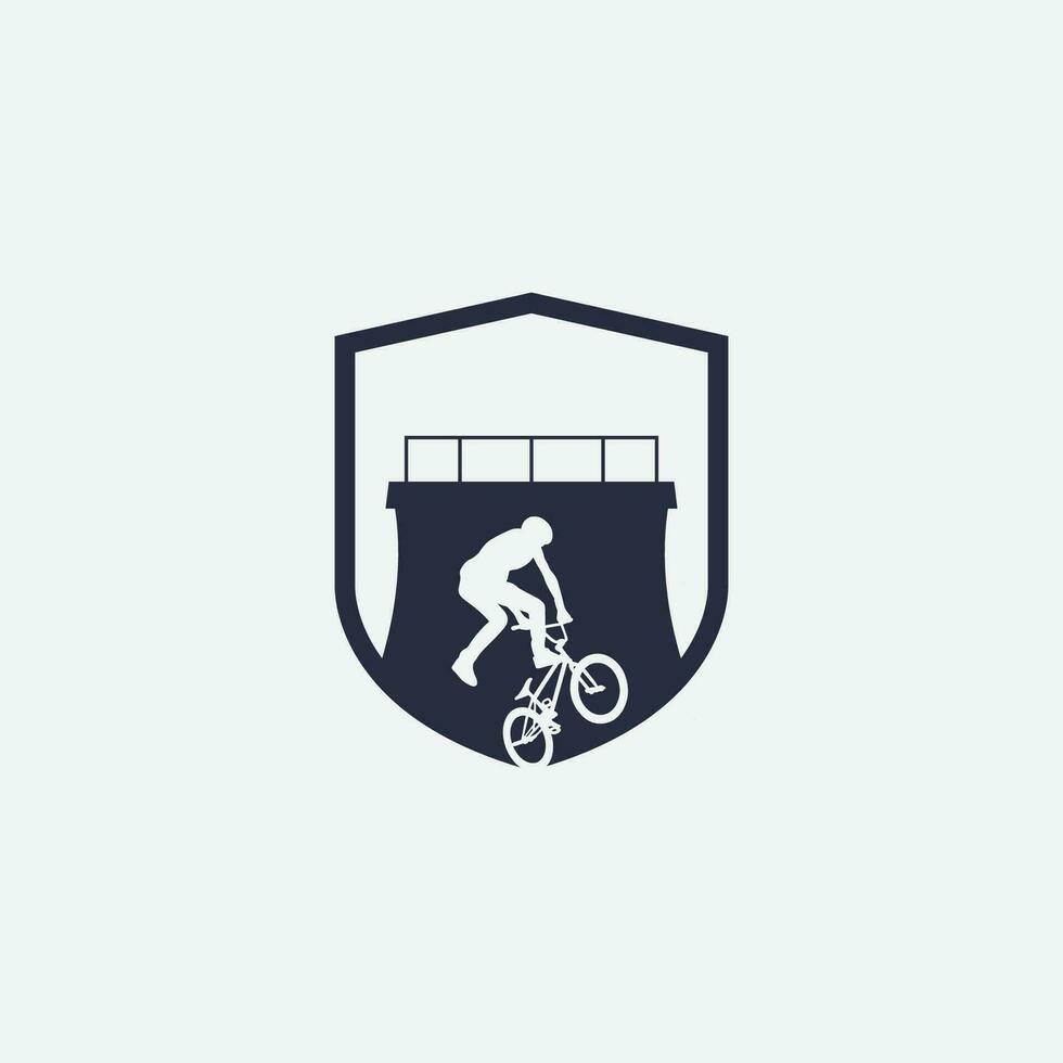 logotipo de bicicleta de montaña vector