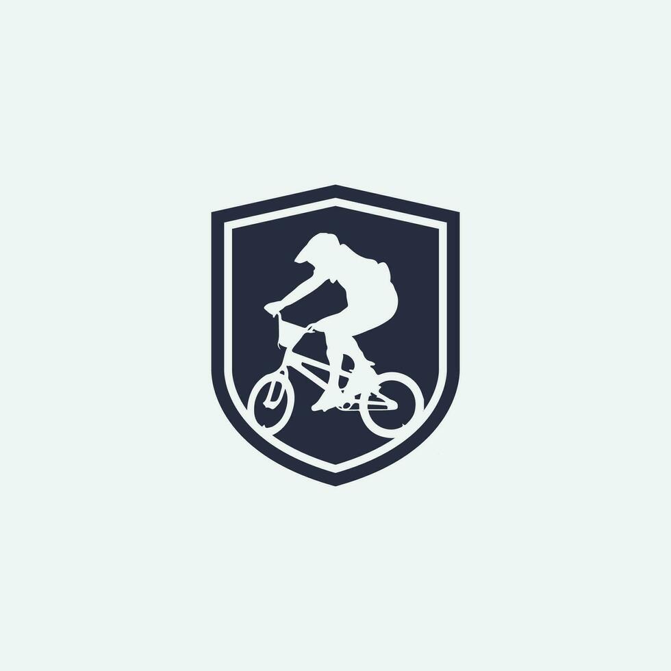 logotipo de bicicleta de montaña vector