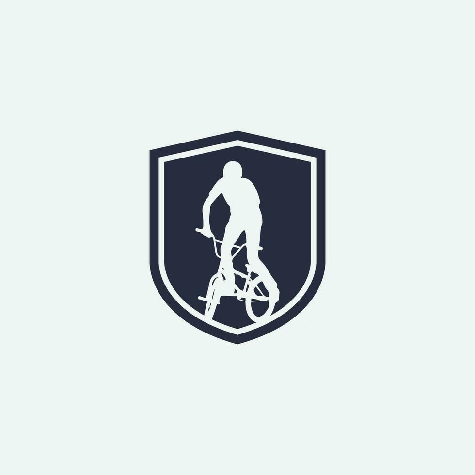 logotipo de bicicleta de montaña vector