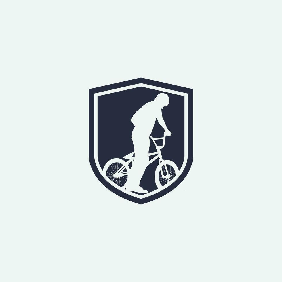 logotipo de bicicleta de montaña vector