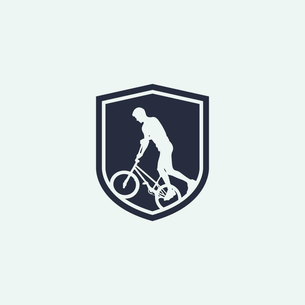 logotipo de bicicleta de montaña vector