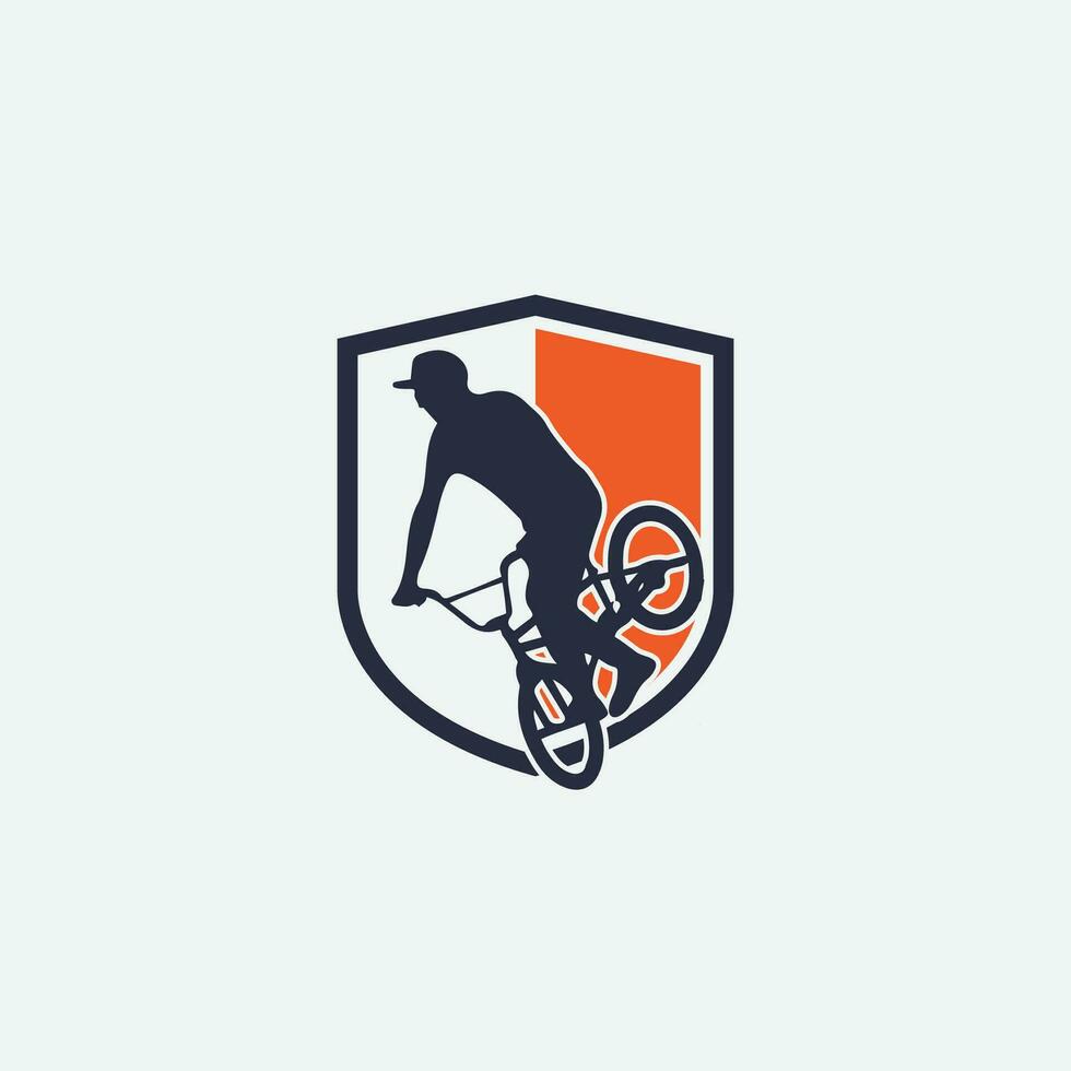 logotipo de bicicleta de montaña vector