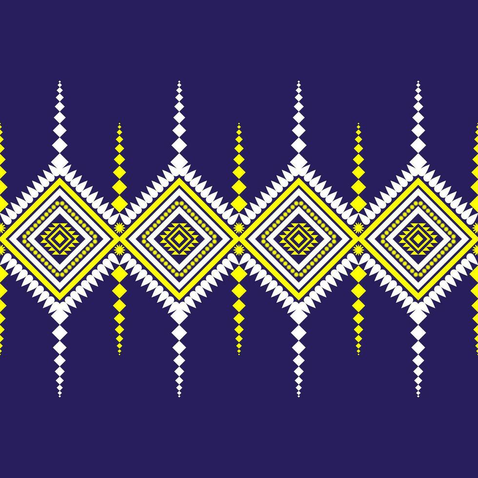 Ikat geometric folklore ornament with diamonds. Tribal ethnic vector texture. Seamless striped pattern in Aztec style. Folk embroidery.