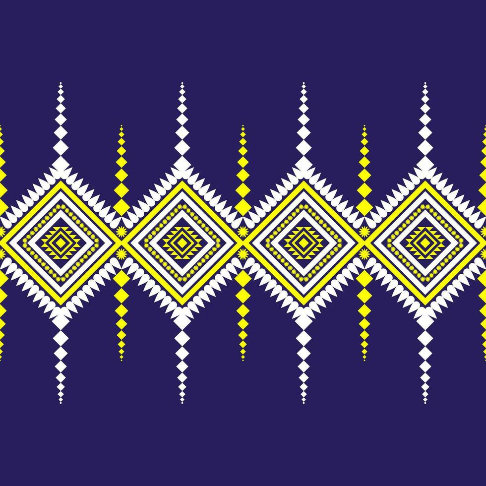 ikat geométrico folklore ornamento con diamantes tribal étnico vector textura. sin costura a rayas modelo en azteca estilo. gente bordado.