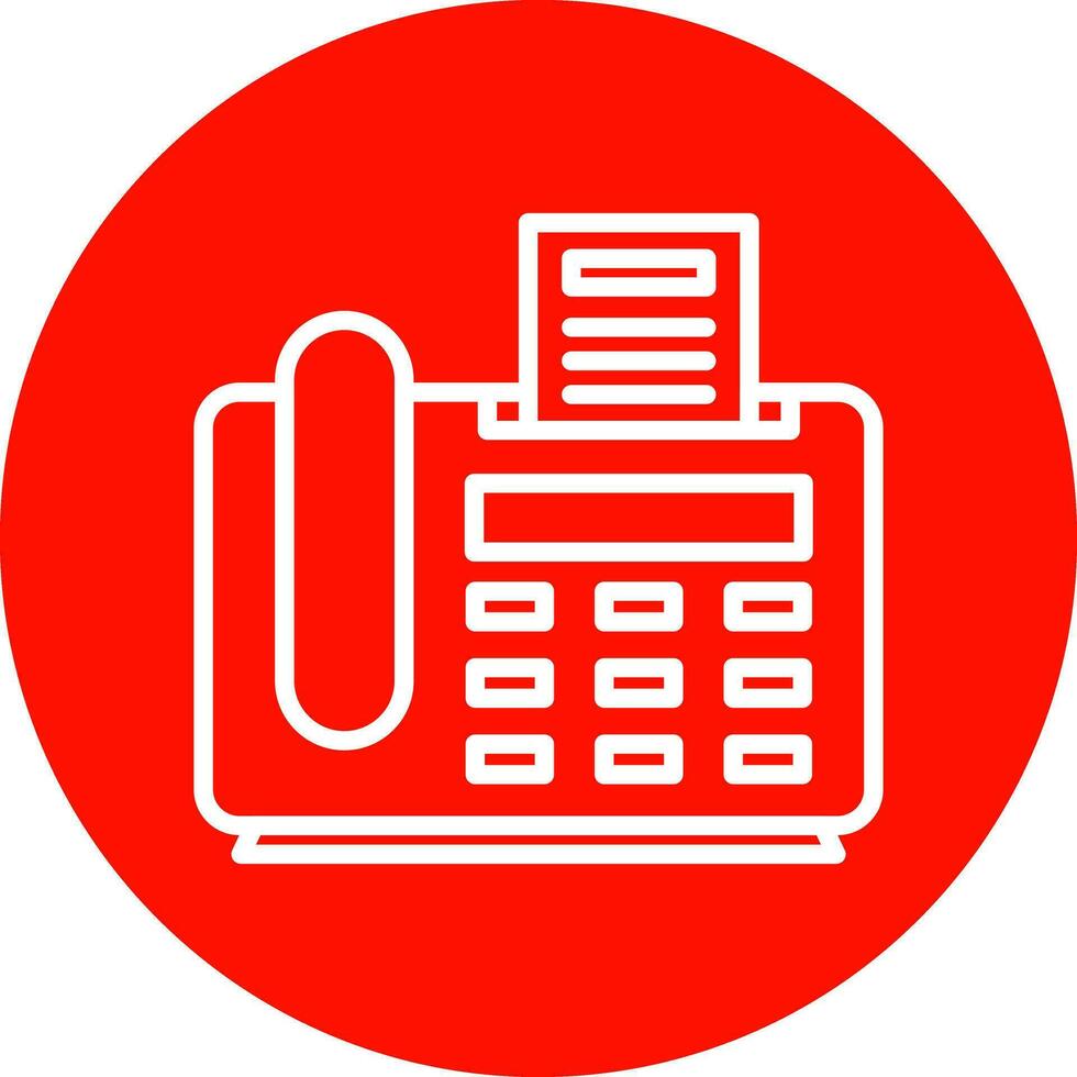 Fax Machine Vector Icon Design