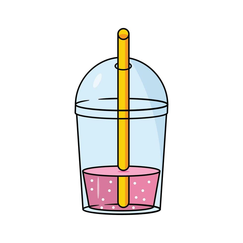 Free vector hand drawn style cartoon boba illustration
