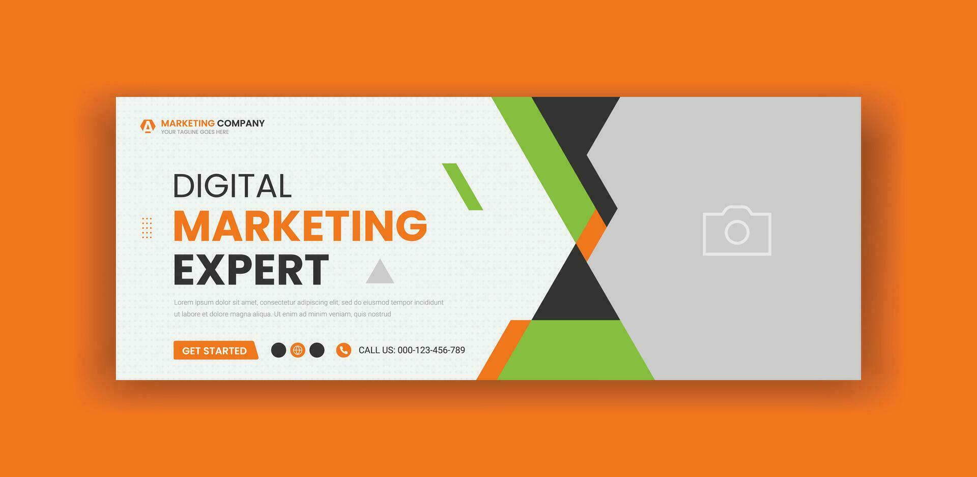 Digital Marketing Agency Social Media Cover Banner Template vector
