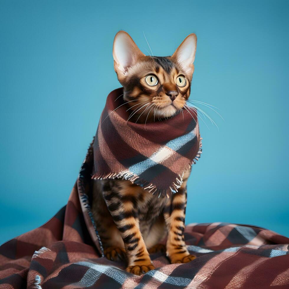 Portrait of a cat in a business suit. AI Generated photo