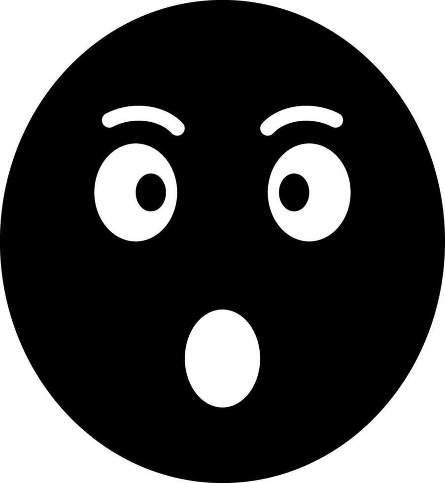solid icon for surprised vector