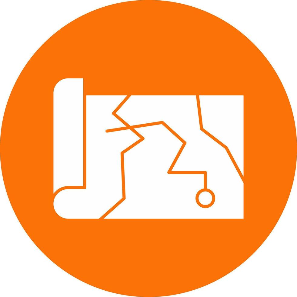 Treasure Map Vector Icon Design