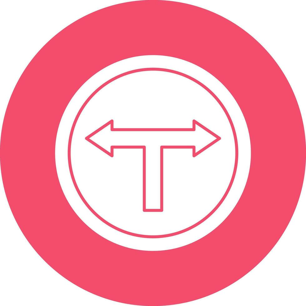 T Junction Vector Icon Design