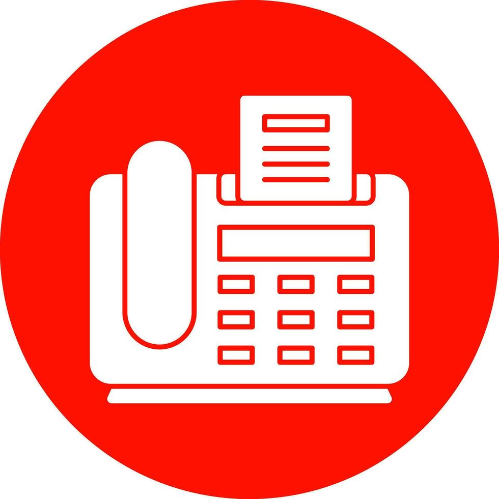Fax Machine Vector Icon Design