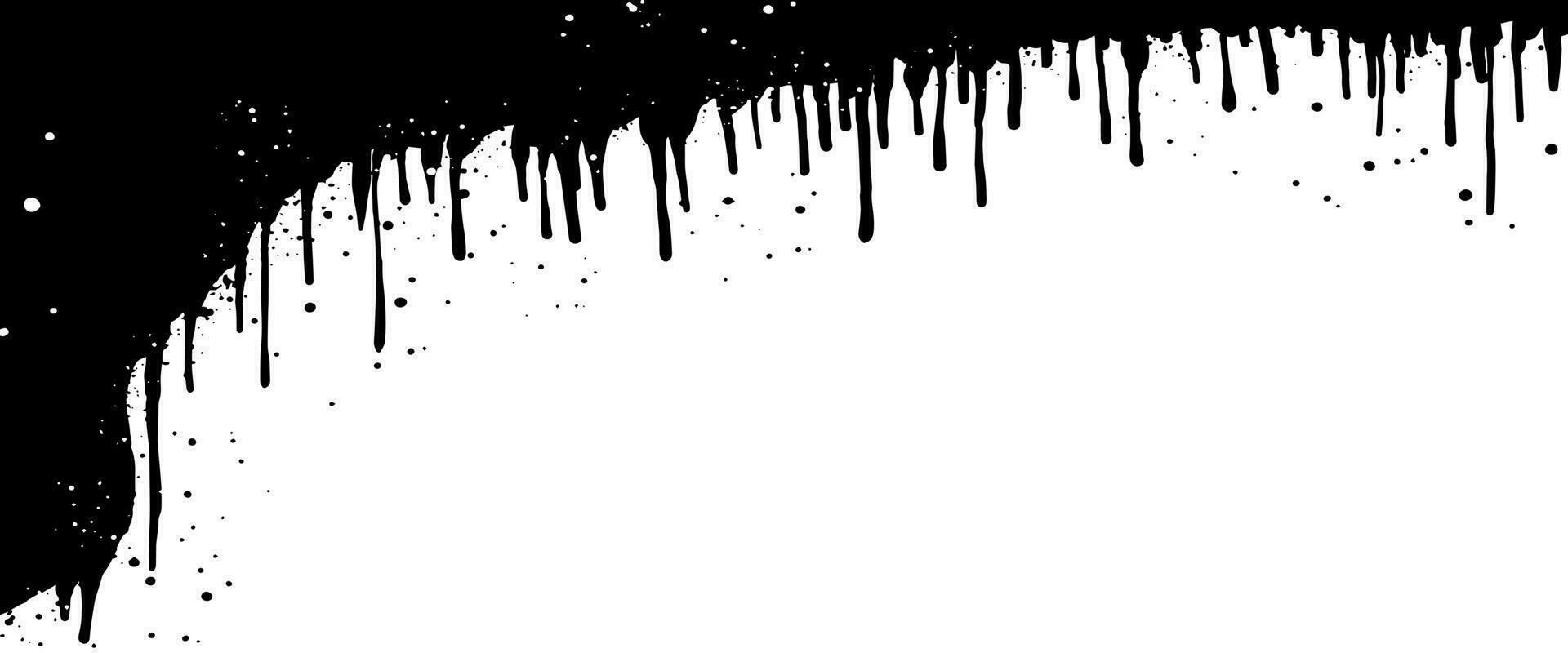 Spray painted graffiti ink splatters, Ink blots. Paint drips background. isolated on White Background. vector illustration