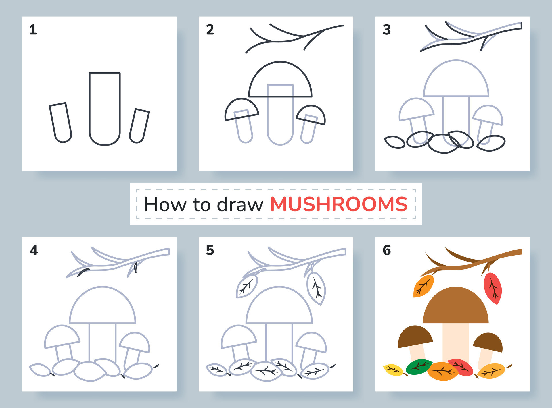 How to Draw A Mushroom – Step-by-Step Art Tutorial – Artlex