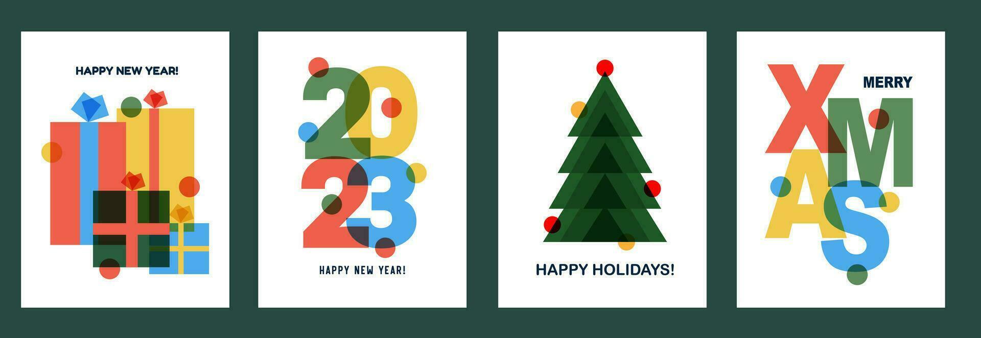 cubrir para Navidad tarjetas, modelo vector. saludo tarjeta alegre Navidad conjunto vector