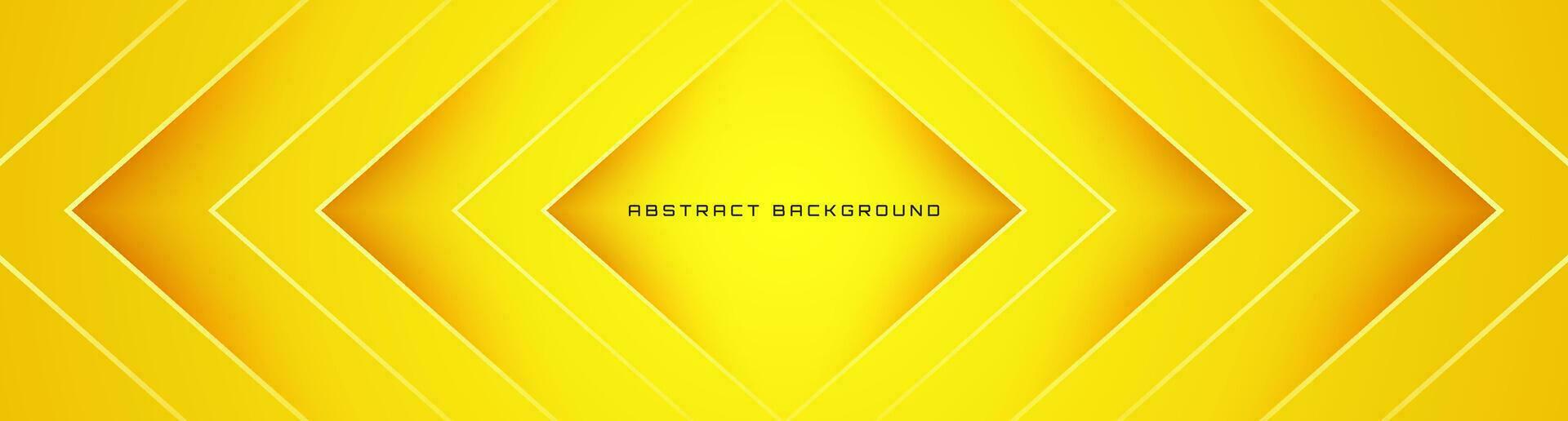 3D yellow geometric abstract background overlap layer on bright space with cutout effect decoration. Modern graphic design element minimal style concept for banner, flyer, card, cover, or brochure vector