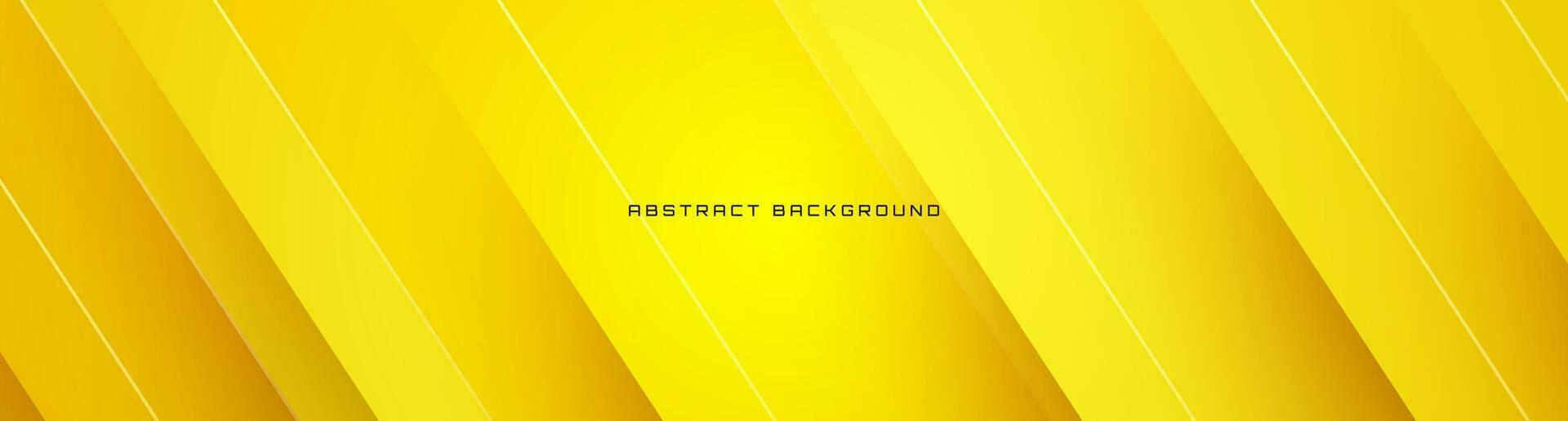 3D yellow geometric abstract background overlap layer on bright space with cutout effect decoration. Modern graphic design element diagonal style concept for banner, flyer, card, cover, or brochure vector